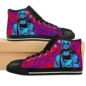 Women's High-top Sneakers Red Nirvana Graffiti